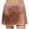 Angelica Fringe Mini Skirt -Shoreline Trendy R23CS18 Apparel Bottom Pearl Blush Front