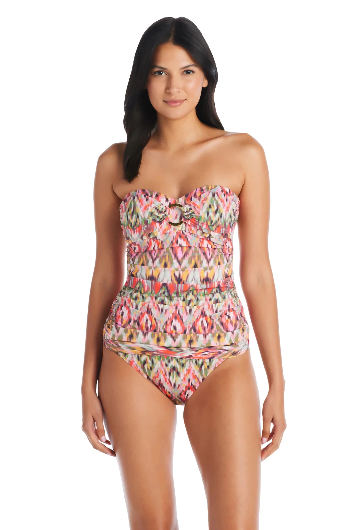 Shirred Bandeau Tankini Top 3 Shirred Bandeau Tankini Top