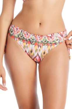 Shirred Tie Side Hipster Bikini Bottom