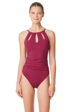 Cutout High Neck One Piece Swimsuit