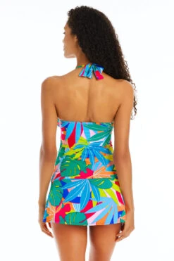 Life Of The Party Halter Tankini Top -Shoreline Trendy RBLP23414 Tankini Top Multi Back
