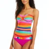 Winning Streak Molded Bandeau Tankini Top 1 Winning Streak Molded Bandeau Tankini Top -Shoreline Trendy RBWS23467 Tankini Top Multi Front