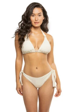 Riley Textured Halter Sliding Bikini Top