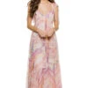 Eira Sleeveless Maxi Dress -Shoreline Trendy RS EIRA 1785 Apparel Dress Peach Lilac Front