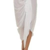 ELAN Cinched Sarong -Shoreline Trendy RY4145 Apparel Bottom White Front