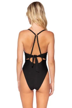 Jane Underwire One Piece Swimsuit -Shoreline Trendy SBL BLACK BL One20Pieces Back 100375