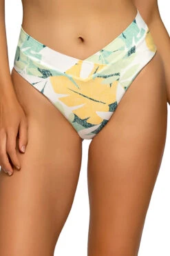 Jade Banded High Waist Bikini Bottom