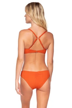Zoe Bralette Bikini Top -Shoreline Trendy SBL RED LAVAA Tops Back 100280