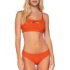 Zoe Bralette Bikini Top -Shoreline Trendy SBL RED LAVAA Tops Front 100280