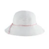 Scala Ribbon Cord Bucket Hat -Shoreline Trendy SCA WHITE WH Hats Front2 102100