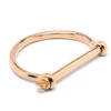 Screw Gold Plated Cuff -Shoreline Trendy SCREW CUFF Bracelet Rose Front