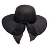 Ribbon Sun Hat -Shoreline Trendy SDI BLACK BL Hats Front 92620