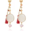 Serti Pondichery Earrings -Shoreline Trendy SERTI PONDI PM O Earrings Pink 032 Front