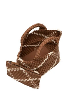 Woven Rope Mini Tote -Shoreline Trendy SN0140R Bag Cocoa Inside