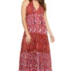 Sofia Maxi Dress -Shoreline Trendy SOFIA LONG DRESS Apparel Dress Joey Print Pink Front