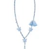 Lariat 3 Butterfly Necklace -Shoreline Trendy SPVDBL3PAPVICBL Necklace Blue Front