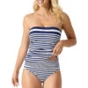 Tommy Bahama Engineered Shirred Molded Bandeau Tankini Top