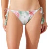 Tommy Bahama Breezy Botanical Tie Side Hipster Bikini Bottom -Shoreline Trendy SS200397 Bikini Bottom White Front
