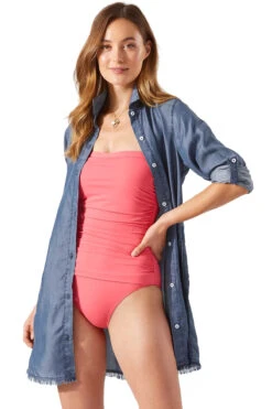 Tommy Bahama Chambray Boyfriend Shirt