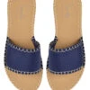 Cabana Open Toe Slides -Shoreline Trendy SSB BLUE DNV Footwear Top 99797