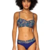 Iconic Twist Underwire Bandeau Bikini Top (E-G Cup) 1 Iconic Twist Underwire Bandeau Bikini Top (E-G Cup) -Shoreline Trendy SST BLUE DRSC Tops Front2 100295
