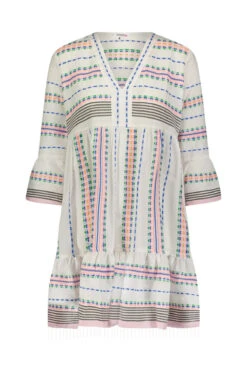 Doti Flutter Mini Dress -Shoreline Trendy SW2213C1 Apparel Dress Multi Petal Laydown