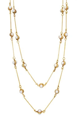 White Pearl Candies Necklace