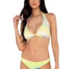 Ayla Triangle Bikini Top 1 Ayla Triangle Bikini Top -Shoreline Trendy T508TSANCR Bikini Top Santa Cruz Front