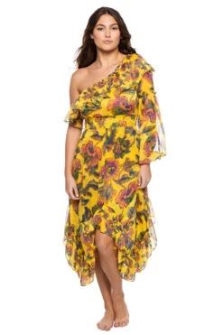 Vola Asymmetrical Midi Dress