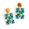 Azulejos Single Tile Earrings -Shoreline Trendy TECH 1 B Earrings Multi Front