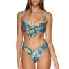 Calypso Bandeau Bikini Top -Shoreline Trendy U88TTROPI Bikini Top Tropicalia Front