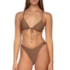 Lanikai Triangle Bikini Top -Shoreline Trendy U965TTEAK Bikini Top Teak Front