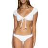 Zoe Bralette Bikini Top -Shoreline Trendy U980TOPTWH Bikini Top Optic White Front