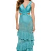 Netted Sleeveless Maxi Dress -Shoreline Trendy VEL20754US Apparel Dress Curacao Front