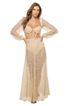 Monstera Maxi Beach Dress