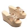Guadalupe Raffia Wedge -Shoreline Trendy W00057R Shoe Natural Front