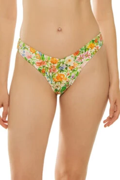 Spring Floral V-Front Brazilian Bikini Bottom