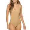Rachel One Piece Swimsuit -Shoreline Trendy WSO13 12 One Piece Swimsuit Tan Front