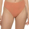 High Waist Bikini Bottom -Shoreline Trendy WWSB45 04 Bikini Bottom Cottage Clay Front